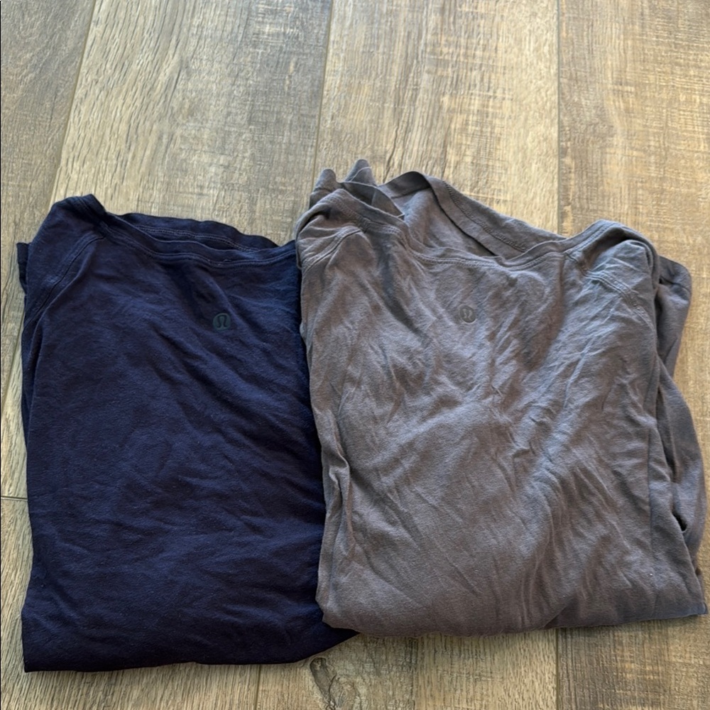 Set of Two lululemon Longsleeve Tops in Navy and Taupe - Picture 6 of 8